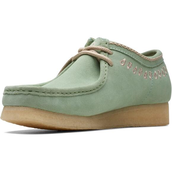 NWT Clarks Mens Originals IconWallabee ,Green Embroidery-Size 10.5 - Picture 2 of 6